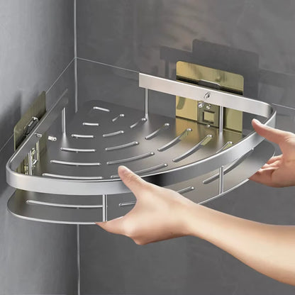 Bathroom Shelf Organizer Aluminum  No Drill Shelf