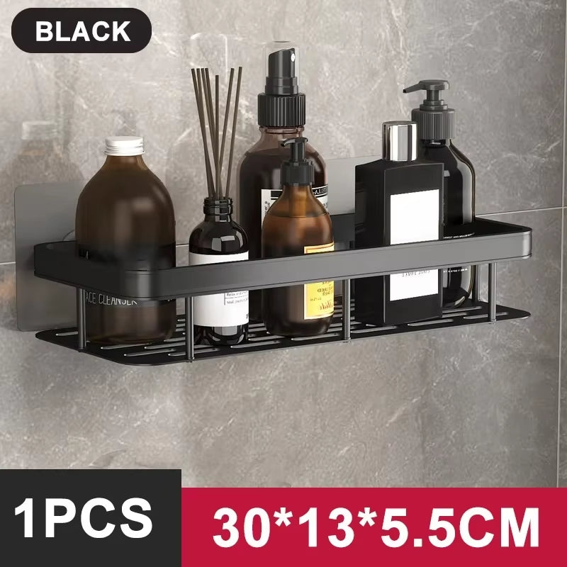 Bathroom Shelf Organizer Aluminum  No Drill Shelf