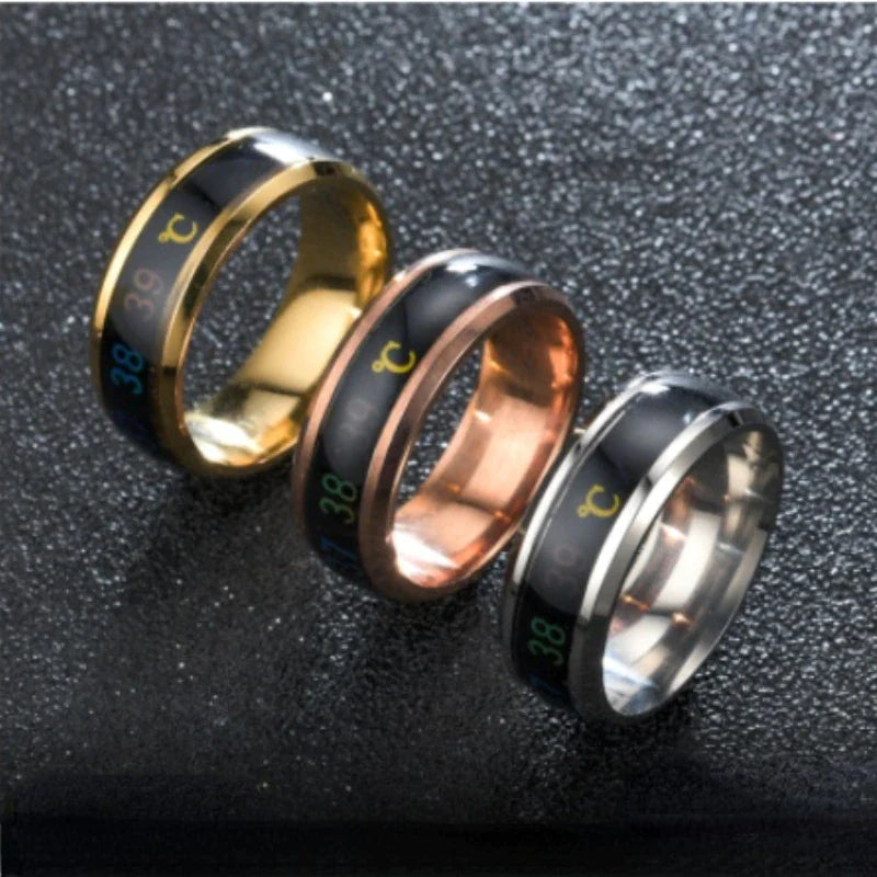 Smart Sensor Body Temperature Finger Ring 