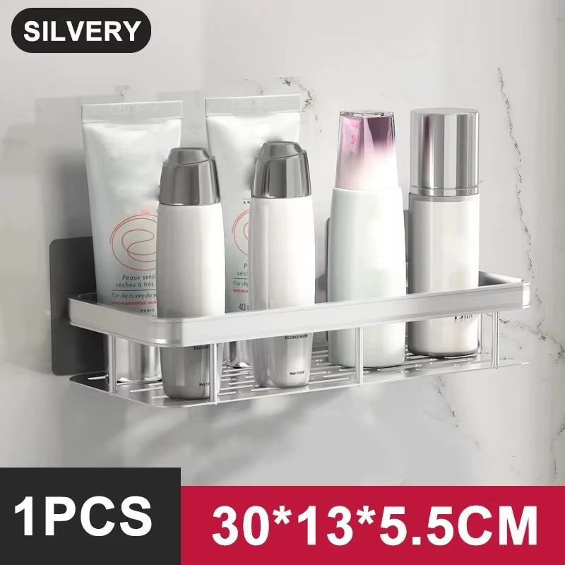 Bathroom Shelf Organizer Aluminum  No Drill Shelf