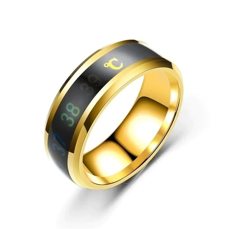 Smart Sensor Body Temperature Finger Ring 