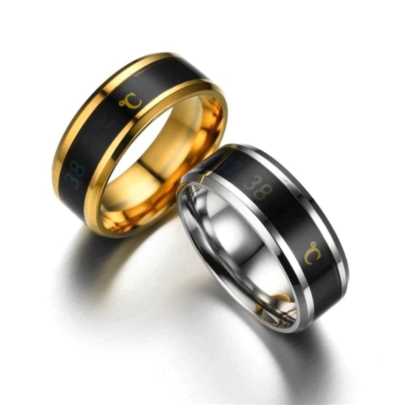 Smart Sensor Body Temperature Finger Ring 