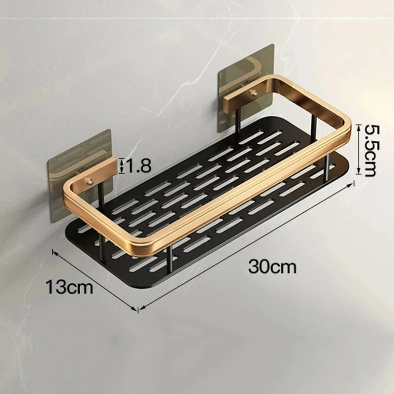 Bathroom Shelf Organizer Aluminum  No Drill Shelf