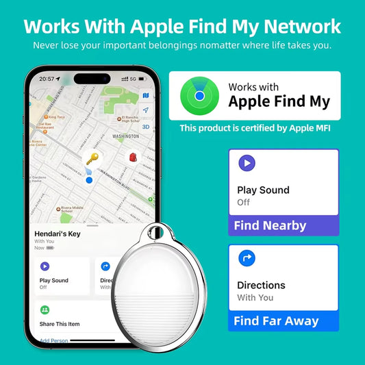 Introducing the XIAOMI Smart Bluetooth GPS Tracker - Your Ultimate Companion for Tracking Pets and Keys with Apple Find My App Compatibility!