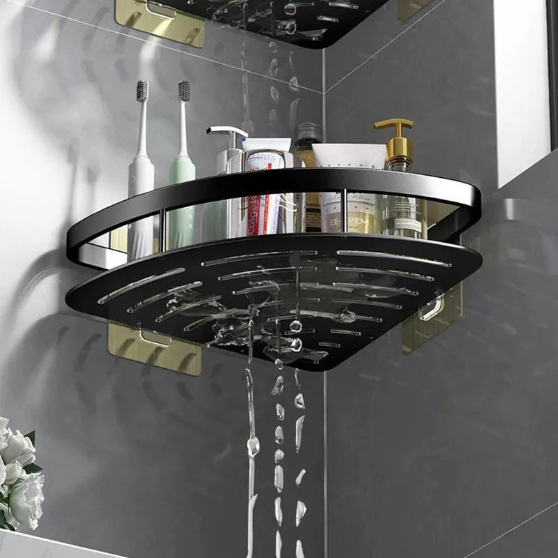 Bathroom Shelf Organizer Aluminum  No Drill Shelf