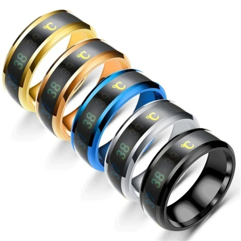 Smart Sensor Body Temperature Finger Ring 