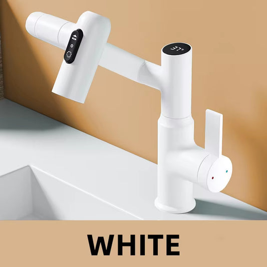 Transform Your Bathroom with the Revolutionary 360° Rotating LED Basin Faucet - Experience Multi-Function Hot & Cold Water Mixing Like Never Before