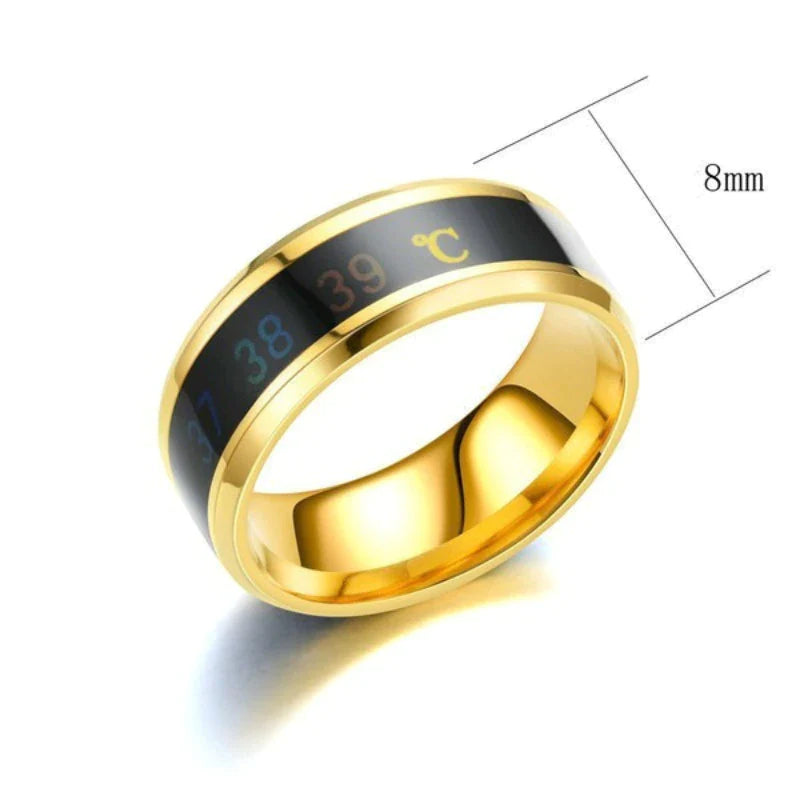 Smart Sensor Body Temperature Finger Ring 